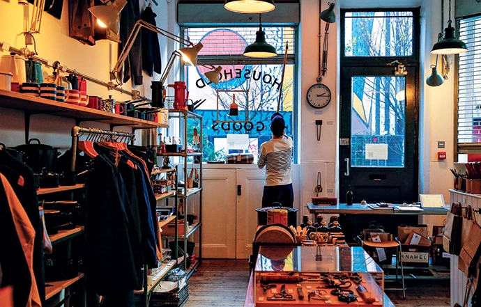 The Labour and Wait vintage industrial and utility homeware store in London.