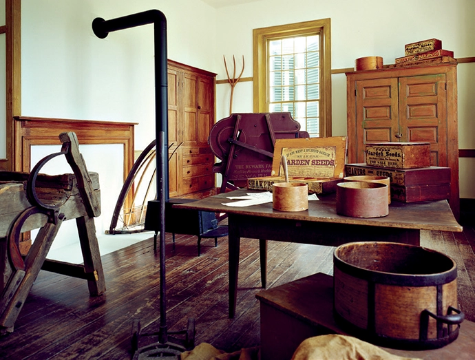 Kitchen at Shakertown, near Bowling Green, Kentucky.