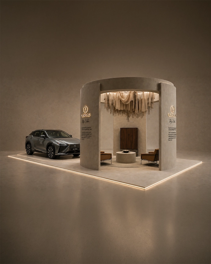 The Recharge Garage, presented by Lexus, is a design-led feature that reimagines the garage as more than a place to park.
