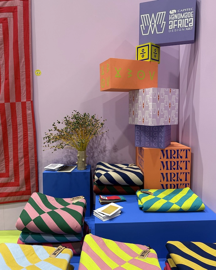 The Capitec Design MRKT has become one of the show’s most dynamic spaces – a fully fledged artisanal market celebrating Pan-African design.