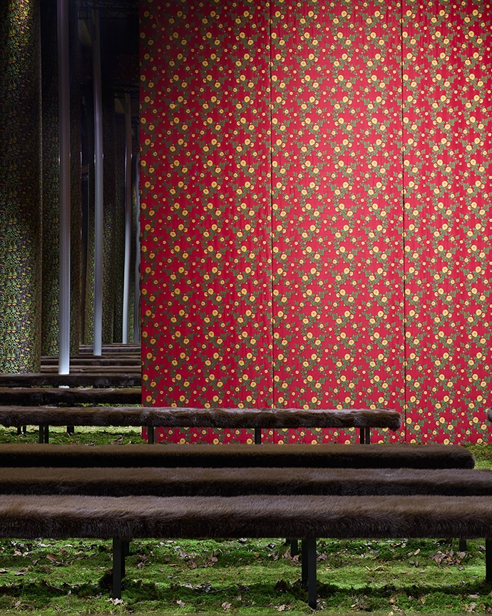 The setting was a muti-sensory experience that brought the natural world indoors by using real organic materials.