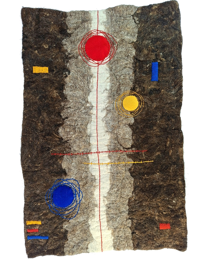 ‘The way is open’ by Katja Abbott - Felted merino & embroidery thread.