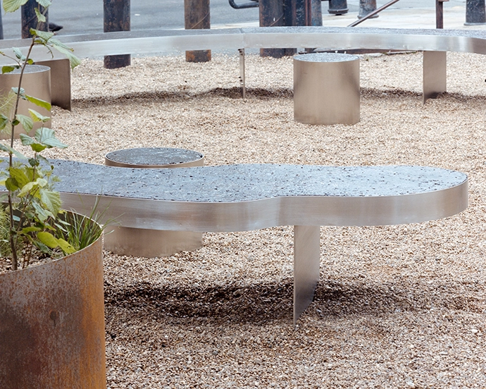 Macchiato circular seating pocket park by OUT Architecture on Petticoat Lane, London Festival of Architecture 2026