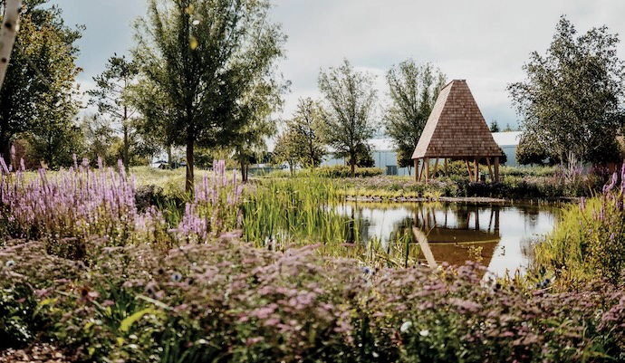 Materials indoors and out at Lost Shtetl Museum are thoughtfully considered, including a wall of mouth-blown glass pieces listing the names of 294 shtetls that existed in Lithuania before World War II.
