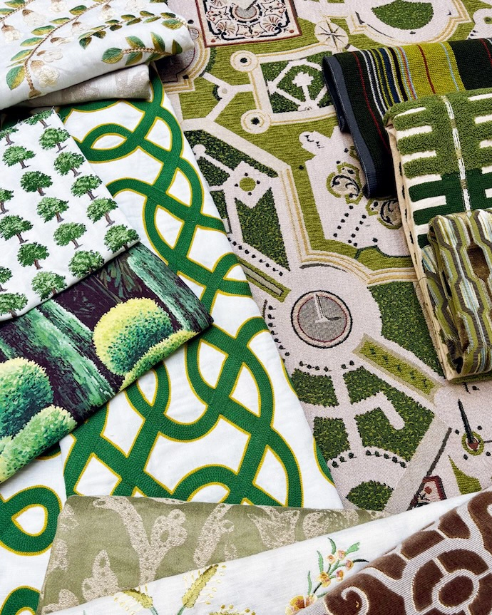 Domaine Royal and other designs in the collection draw inspiration from historic French gardens.