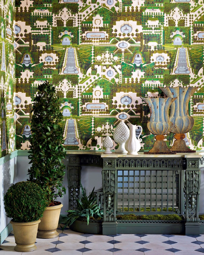 Domaine Royal and other designs in the collection draw inspiration from historic French gardens.