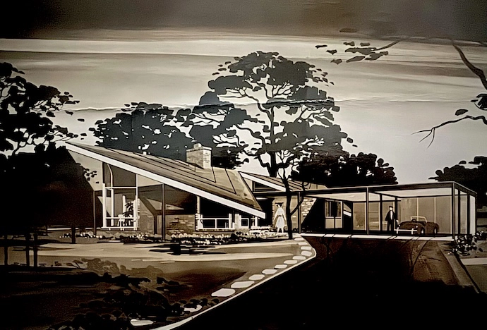 Rendering of the Origami House by John Barthel (1959).