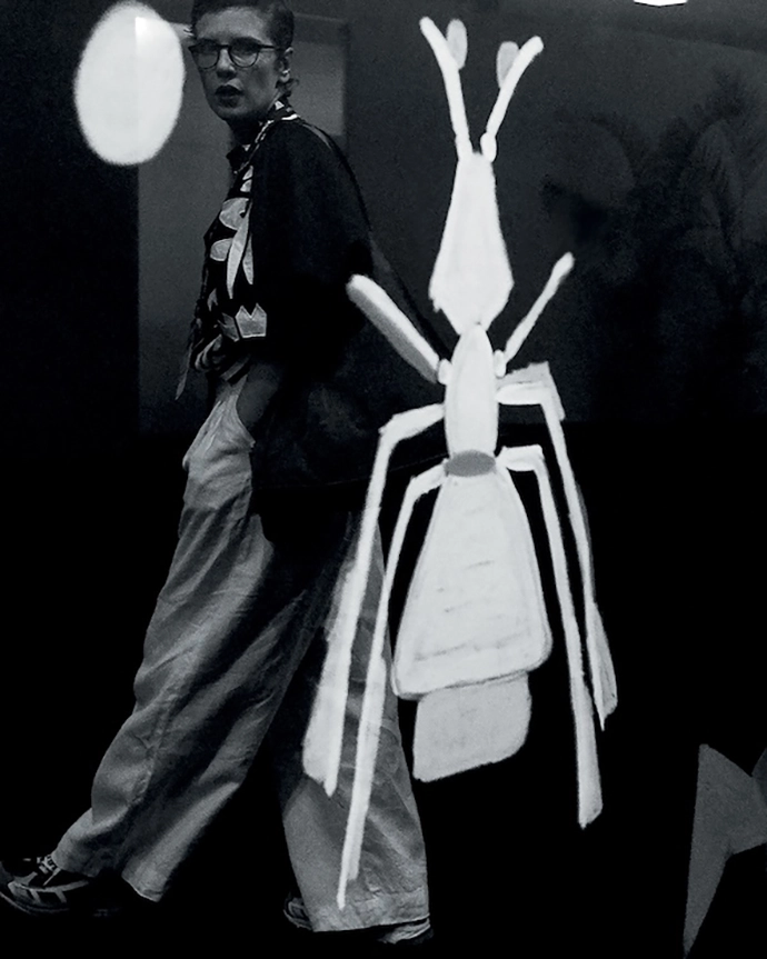 Julia Franco of NOSSO in reflection.