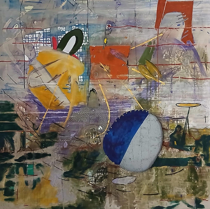 Bekezela Mabena, Mixed media on Canvas (2026)