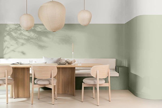 The 'Light' colour story offers a palette of gentle tones that can help reduce visual clutter and quieten the atmosphere to give you space to think.