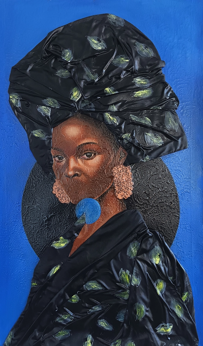 Samantha Mpumelelo Maseko, 'Into the Unfamiliar', Oil paint & Mixed media on Canvas (2026)