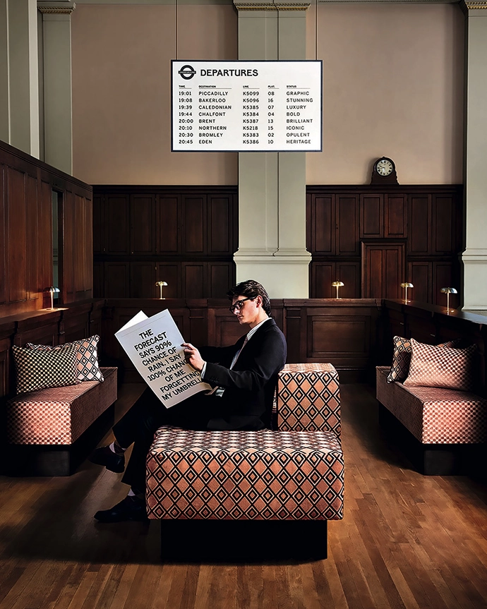 The collection’s styling nods to a more refi ned period of commute.